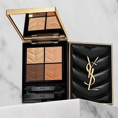 YSL Mini Clutch Eyeshadow Palette #300 Romantic Smoky Rose, Multi Matte Satin Metallic Shimmer Finish Long-Lasting Blendable Eye Makeup
