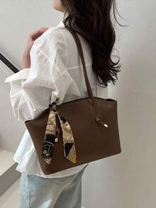 New Luxury High-End Pattern Versatile Women's Shoulder Bag Tote - Coffee - View 5