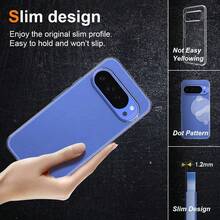 适用于 Pixel 10 / Pixel 10 Pro 的透明软硅胶手机壳，1 件装。柔韧贴合的透明 TPU 硅胶材质，适用于 Pixel 10 / 10 Pro / 10proxl / 6 / 7 / 8 / 9 / 9A 手机。超薄设计，握感舒适，防震保护。 - 無色 - 查看 6