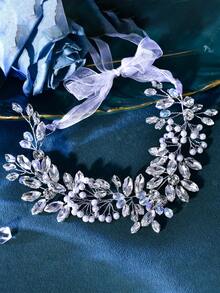 1pc Shiny Rhinestone Belt Fashion Crystal Beaded Bridal Waist Sash Wedding Dress Women Waist Accessory - Multicolor - View 8