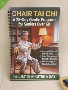 Tai Chi Chair Exercises For Seniors 60+: Spiral-Bound Workout Notebook With Tai Chi Practice-Suitable For Daily Balance Training, Fall Prevention, Joint Pain Relief, And Flexibility Improvement Fitness And Active Aging Log - A - View 5