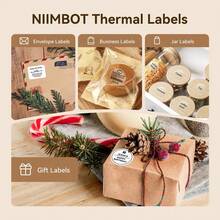 Kertas Label Termal NIIMBOT 1 Gulungan, Warna/Putih/Transparan, Perekat Tahan Air, Kompatibel dengan Printer Label Portabel B1 B21 - View 7