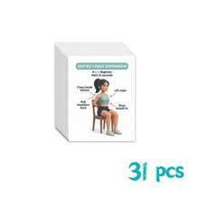 Beginner Easy Workout Cards - Easy-To-Follow Exercise Cards, Low-Intensity Workout | Easy Fitness Flashcards Beginner Fat Loss Strength Training Reference Cards, Full Body Muscle Group Exercise Illustrated, Suitable For Inexperienced Beginners - 31 Sports Flashcards 2 - View 1