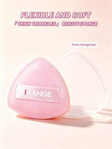 MAANGE 1/4pcs High Absorbency Triangle Powder Puff, Professional Portable Travel Makeup Sponge, Dry & Wet Use, Foundation Powder Puff, Facial Makeup Tool, Gift For Women And Girls - Multicolor - View 11