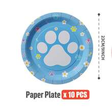 50/25/10pcs Pet Paw Print Disposable Paper Plates, Party Supplies, Suitable For 50 Guests, Disposable Paper Plates Party Tableware For Birthday, Wedding, Party, Family Picnic - View 18