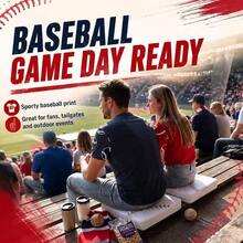 Thick Stadium Cushion 2 Pack 2.8" Baseball Print Waterproof 13.4"X 16. 2.8" Bleacher Pads With Handle Sport Portable Cushion Games, Outdoor Event - Baseball - View 2