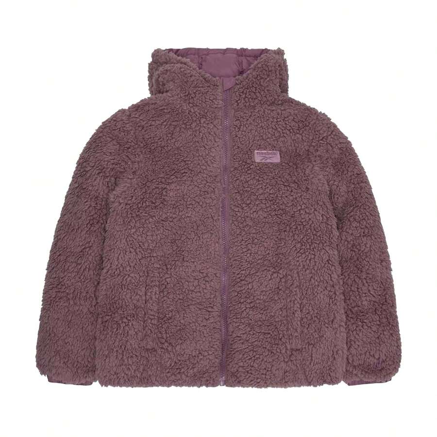 Reebok Womens/Ladies Sherpa Reversible Puffer Jacket - Dusty Rose - View 1
