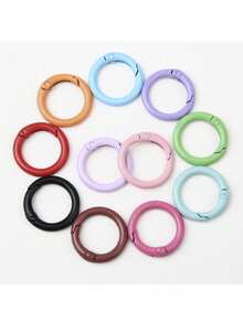 15入 25mm 彩色漆面彈簧扣勾 金屬連接環 畢業禮物 DIY 鑰匙圈 書環 包包吊飾 學生紀念品手工配件 - 25mm烤漆彈簧扣 - 查看 2