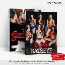 Revista de Presente de 80 Páginas Livro de Arte Álbum Katseye Beautiful Chaos Coleção de Mercadorias de Estrela K-POP, Mini Cartões, Adesivos, Livro de Fotos de Estrela - B - Visão 9