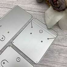 Alina Crafts Metal Cutting Dies Jewelry Card Tags Jewelry Display Card Templates Suitable For Paper Crafting Handmade Cards Greeting Cards Scrapbooking And Photo Album Art - Silver - View 6