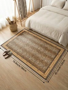 Leopard Print Style Living Room Rug, Large Size Soft, Suitable For Kitchen, Dining Room, Bedroom, Indoor/Outdoor, Office, Lobby, Non-Slip Doormat, Hallway, Study, Holiday Decor Rug - Brown - View 13