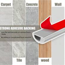 2M/3M Curved Anti-Crush Floor Cable Cover, Self-Adhesive Power Extension Cord Cable Management Tray, Cable Protector, Home Wire Organizer - A - View 10
