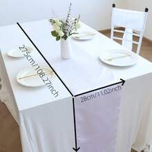 2pcs 28*275cm 11.02*108.27inch Royal Blue Satin Table Runner, High Density Hemmed Edge, Hotel Wedding Dining Table Decor, Polyester Solid Color Tablecloth (Multiple Colors Available). - Multicolor - View 22