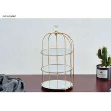 3 Tier Cage Rack Birdcage Shape Vanity Dresser Organizer Tray Wedding Cake Stand For Party Dessert Fruits Display Stand - Default - View 6