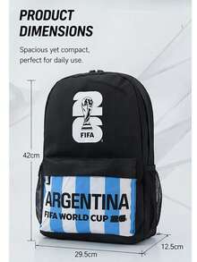 2026FIFA World Cup New Printed Backpack Lightweight Beautiful Multi-Functional Style Easy To Carry Casual Style Backpack With Soft Material - Blue - View 8