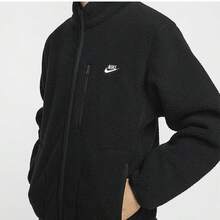 Nike Sportswear Club New Men's Versatile Fleece Warm Zip-Up Casual Sports Jacket FZ0889-010 - Black - View 2