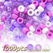 100/1000顆 6x9mm 彩色小馬珠套組 壓克力大孔珠 適用於辮髮、髮編髮珠 DIY 手鍊項鍊耳環手工藝派對裝飾 - 彩色 - 查看 24