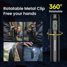 Philips Rechargeable Battery Flashlight, Ultra-Long Life, High Capacity, Portable Spotlight For Outdoor And Emergency Lighting - Multicolor - View 6