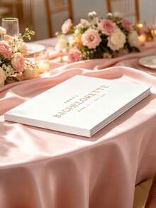 Personalized Gold Foil Text Wedding Guest Book, Customized Scrapbook, Customized Signature Book, Wedding Keepsake, Bridal Shower Gift/Bachelorette Party Gift/Decoration - Multicolor - View 4