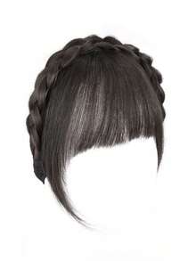 Fake Bangs Headband Integrated Hair Piece, French Straight Bangs With Sideburns, Natural Face-Framing Bangs Wig (For Women), Halloween - Multicolor - View 7