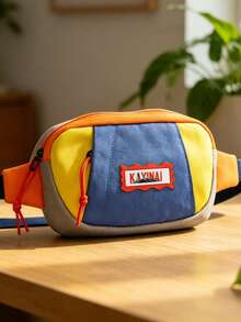 1pc Fashion Waist Bag, Color Block Chest Bag, One Shoulder Crossbody Bag For Teenagers, Storage Bag, Multi-Functional Chest Bag, Mini Coin Purse, Sports Crossbody Bag, Toy Bag, Multi-Purpose Storage Bag, Travel Bag - Multicolor - View 7