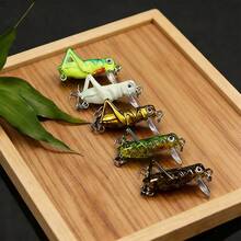 1pc Grasshopper-Shaped Glowing Minnow Lure, Insect Bionic Bait, 3-Hook Lure - Multicolor - View 8