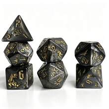 Dinosaur Polyhedral Dice Set, 7 Pieces Acrylic Glitter Role Playing Game Dice With Engraved Dino Footprint And Skeleton Symbols, Multi-Color RPG Dice For Tabletop Board Games, TTRPG, Card Games, Math Teaching, Gift For Gamers And Collectors - Multicolor - View 15