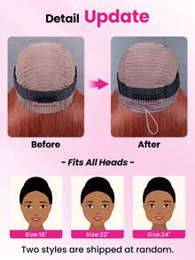ISEE HAIR Reddish Brown Color Wear Go Straight Layer Pre-Cut Glueless Lace Wig 7*5 Transparent Lace Pre-Plucked Hairline 180% Density 16-24 Inch Real Human Hair Daily Use For Women - S33D - View 7