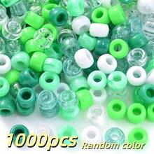 100/1000顆 6x9mm 彩色小馬珠套組 壓克力大孔珠 適用於辮髮、髮編髮珠 DIY 手鍊項鍊耳環手工藝派對裝飾 - 彩色 - 查看 25