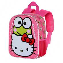 Hello Kitty Safta 3D趣味學前兒童背包，尺寸31x26x11厘米，正面壓紋設計，1個隔層，側面網袋，加厚背墊和肩帶 - 選項14 - 查看 5