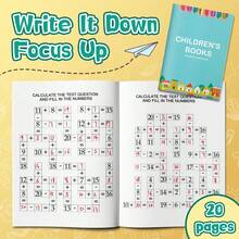 Cuaderno de aprendizaje de lógica matemática para niños - Libro de práctica de suma y resta, cultiva la concentración, la capacidad de pensamiento y las habilidades de resolución de problemas | Cuaderno de educación temprana para la práctica diaria de matemáticas y el desarrollo cerebral de vuelta a la escuela - Matemáticas tempranas - Ver 1