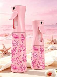 Shell Pattern Transparent PET Refillable Travel Spray Bottle - Multi-Functional Fine Mist Spray Bottle For Travel, Can Be Used As Makeup Remover Dispenser, Reusable Hair Spray Bottle And Continuous Sprayer, Suitable For Hair Styling, Cleaning And Facial Moisturizing - Multicolor - View 1