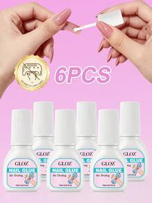 GLOZ 15ml 1件/2件/3件/4件/5件/6件裝指甲膠，超強力快乾持久，易於使用，適用於壓克力指甲與指甲貼片，快速修復指甲，指甲護理與強化，無需UV燈 - 15ml - 查看 11