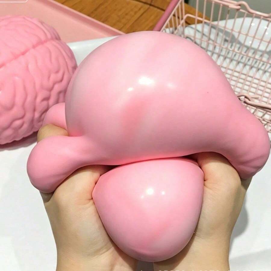 1個裝 軟萌壓力球 大腦捏捏玩具 整蠱玩具 紓壓釋壓創意趣味禮物 生日禮物 節日禮物 復活節禮物 情人節禮物 聖誕禮物 萬聖節禮物