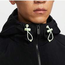 Nike 男士舒適冬季多功能連帽耐穿梭織休閒運動夾克 IO7921-010 - 黑色 - 查看 5