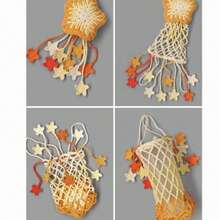 2-In-1 Handmade Crochet Fruit Bag Charm & Portable Knitted Coffee Cup Mesh Bag, Foldable Water Bottle Storage Bag With Handle, Multi-Functional Knitted Cup Sleeve Suitable For Coffee Cups & Water Bottles, Bag Charm, Keychain Accessory, Fruit Shape (Apple, Pineapple) - Multicolor - View 10