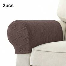 2pcs/Set Plaid Jacquard Sofa Armrest Covers Stretch Couch Arm Slipcover All Seaons Chair Sofa Arm Protector Cover For Living Room - Multicolor - View 9