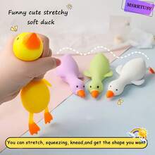 1pc Glitter Crystal Series S-Quishy Toy, Goose/Duck, Penguin And Various Cute Animal Shapes, Super Soft Sticky Touch Slow Rebound Squeeze Toy, Crunchy Squishy - Multicolor - View 3