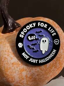Halloween Badge, Ghost Theme Design. Suitable For Halloween Theme Party, Halloween Gift, Souvenir, Gift For Friends, Backpack Decoration And Holiday Accessories. - One Size Fits All - View 5