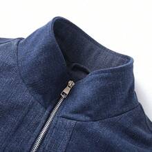 Men's Autumn/Winter Casual Zip-Up Long Sleeve Utility Jacket - Grey - View 5