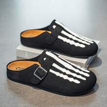 Sandalias casuales de caña baja para hombre, zapatos de playa cerrados de punta tipo slip-on, pantuflas planas negras tipo slide, zapatos de playa estilo coreano retro versátil, para uso en exteriores e interiores, sandalias de suela blanda, sandalias de punta abierta, pantuflas de suela gruesa duraderas y cómodas, tallas grandes - Multicolor - Ver 15
