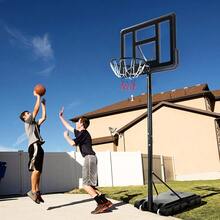 Black Adjustable Portable Basketball Hoop Stand With Shatterproof Backboard Wheels And Height Adjustable System For Outdoor Indoor Play - 1 - View 3