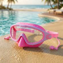 Kids Large Frame Mask-Style Swimming Goggles, Panoramic HD Lenses, 2 Sizes Available, Waterproof & Anti-Fog, Back To School, First Day Of School - Multicolor - View 9