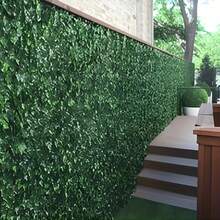 119 X 40 Inch Artificial Ivy Privacy Screen, Realistic Faux Greenery Wall Panel, Weather Resistant Artificial Hedge Fence, Perfect For Privacy Shield & Aesthetic Decoration, Multi-Scene Decor For Home, Garden, Backyard, Patio, Balcony Railing - Green - View 9