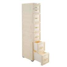 6Tier Bathroom Floor Cabinet Vertical Storage Unit With Drawers And Casters Large Capacity Narrow Tall Slim Storage Tower Waterproof Toilet Paper Storage Cabinet - Milky-white - View 8