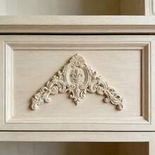 1pc Unfinished Wooden Carved Decorative Corner Onlay, Intricate European Style Relief Pattern, Suitable For Cabinet, Door, Window, Fireplace, Wall, Furniture, Backsplash Decor, DIY - Multicolor - View 10