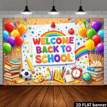 2D Flat Welcome Back To School Themed Banner Background, Suitable For Various Indoor And Outdoor School-Related Activities, Can Be Used As A Multi-Functional Photo Backdrop, Applicable For Campus Events And School Parties - Multicolor - View 6