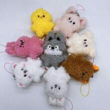 SKZOO 1 Set 8pcs 8cm Super Mini Plush Keychain, Starlight Concert Souvenir, Girls Cartoon Plush Doll Birthday Gift, Cute Skin-Friendly Accessory - Multicolor - View 2
