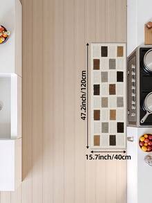 DAJIANG 1pc Anti-Slip Bottom Comfortable Floor Mat, Hallway Runner Rug, Kitchen Mat, Machine Washable Easy Clean Thick Plush Carpet, Home Decor - Multicolor - View 14
