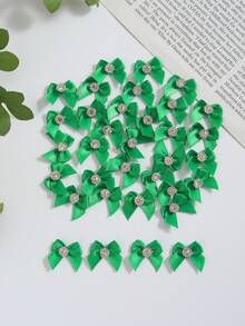 50pcs 2.5cm Mini Satin Ribbon Bows With Rhinestones, Multicolor Small Decorative Bows For DIY Hair Accessories, Doll Dressing, Gift Wrapping - View 25